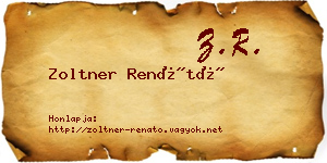 Zoltner Renátó névjegykártya